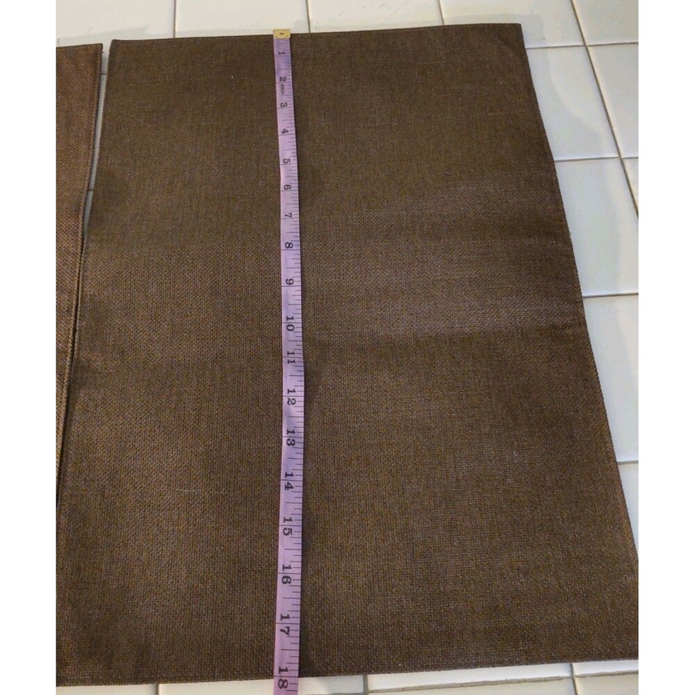 Brown Rattan Placemats Set of 2 Woven Boho Home Decor 13x19